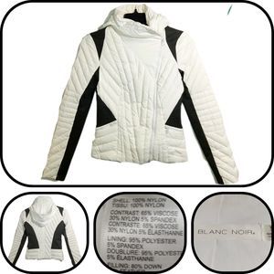 Blanc Noir Women's Small White Membrane Motion Panel Puffer Jacket